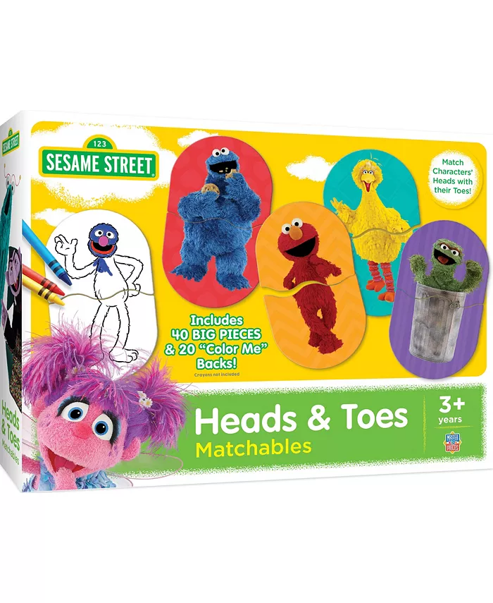 MasterPieces Puzzles Sesame Street Heads and Toes Matching Kids and Family Game - Mycitystee