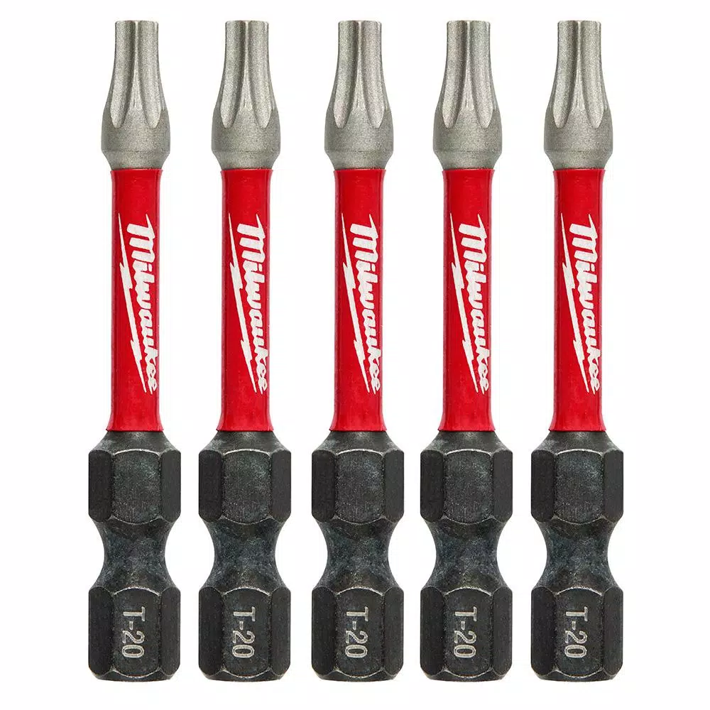 Milwaukee SHOCKWAVE Torx #20 2 in. Impact Duty Steel Screwdriver Bit (5-Pack) and#8211; XDC Depot - Mycitystee