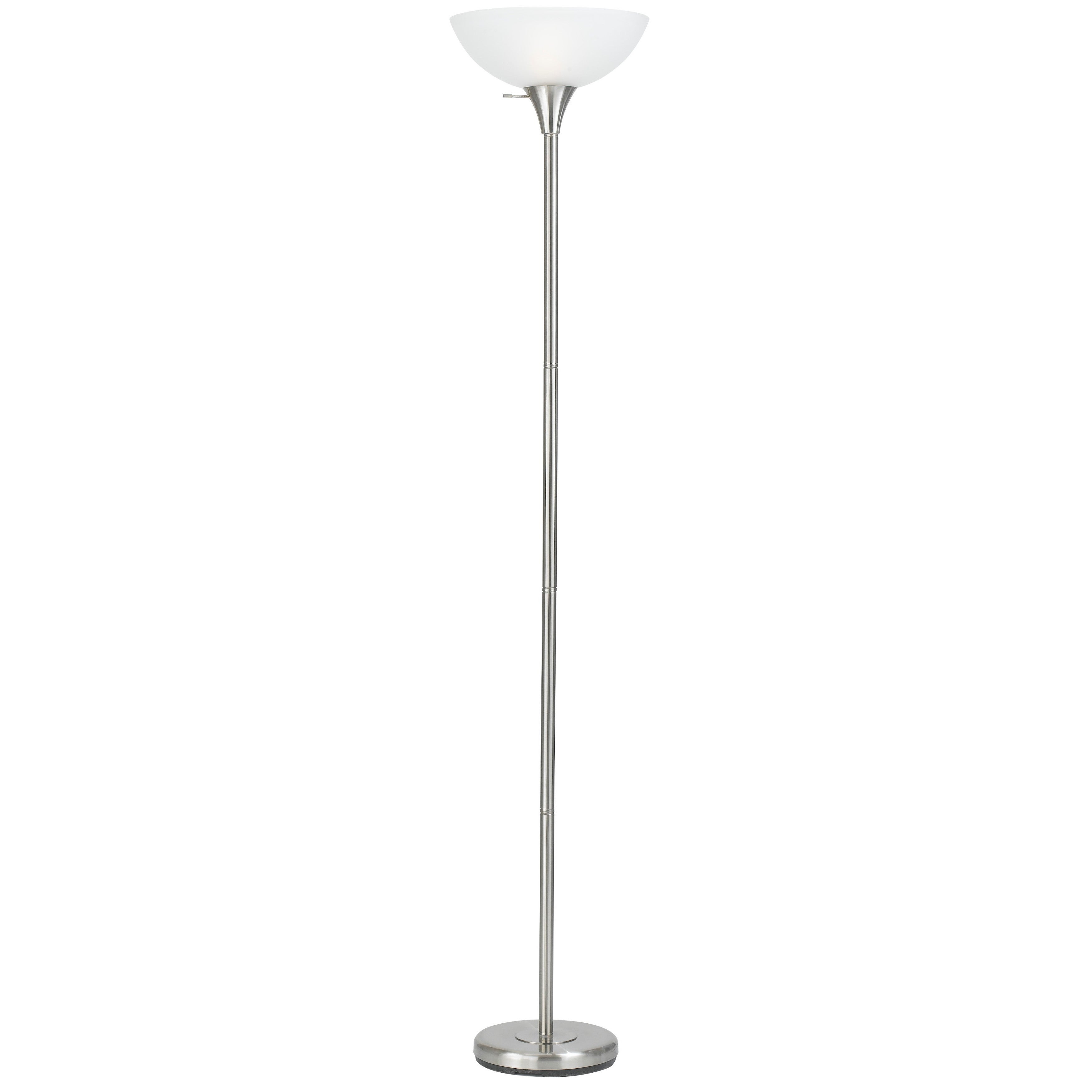 Metal with Glass Shade 3-way 150-watt Torchiere Lamp - Mycitystee