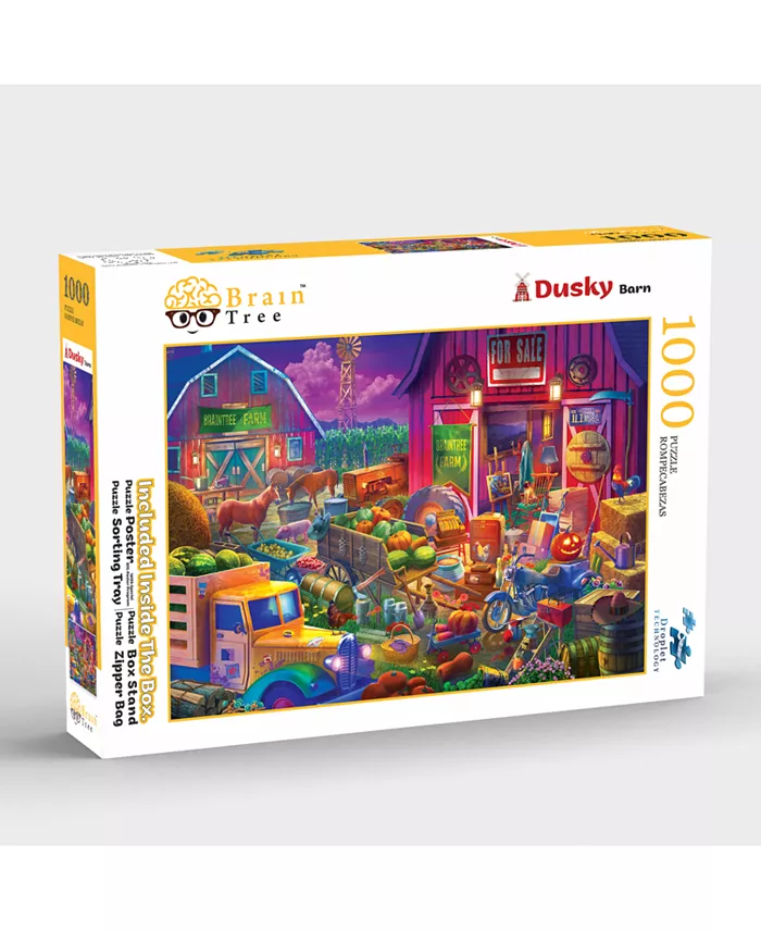 Brain Tree Games Dusky Barn Quilts 1000 Piece Puzzle - Mycitystee