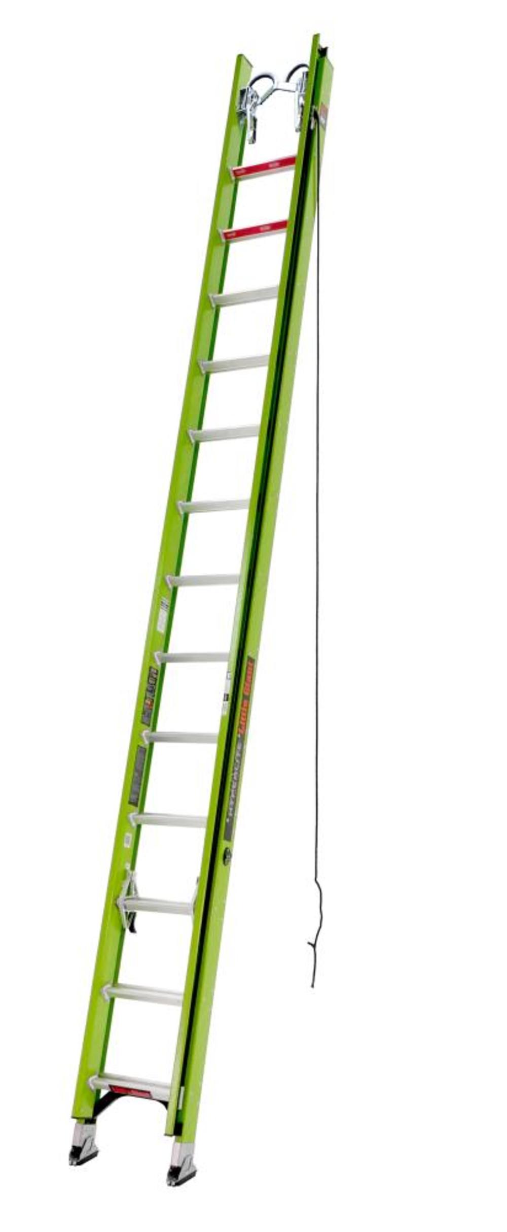 HyperLite 28 Ft. - IAA Fiberglass Extension Ladder w/ CH, V-Rung and Claw - Mycitystee