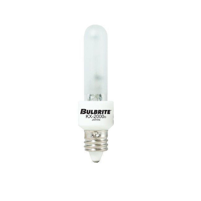 Bulbrite KX2000 Pack of (2) 60 Watt Dimmable Frost T3 Xenon Light Bulbs with Mini-Candelabra (E11) Base， 2700K Warm White Light - Mycitystee