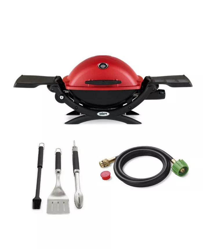 Weber Q 1200 Liquid Propane Gas Grill Red Classic - Mycitystee