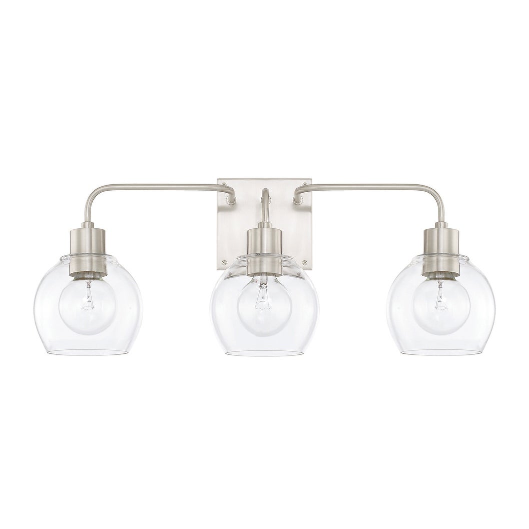 Tanner Clear Glass 3-light Bath/ Vanity Fixture - Mycitystee