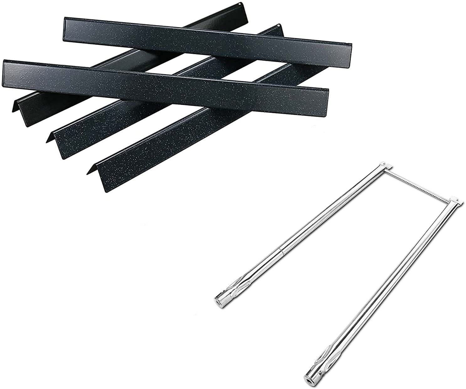 Burner and Flavorizer Bars Set for Weber Spirit E-200, E-210, S-200, S-210 and Spirit 500 Side Knobs 2 Burner Grills - Mycitystee