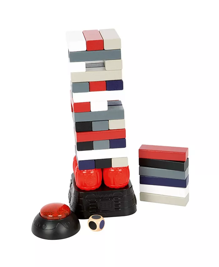 BCW Small Foot Wooden Toys Dynamite Wobbling Tower Game， 42 Piece - Mycitystee