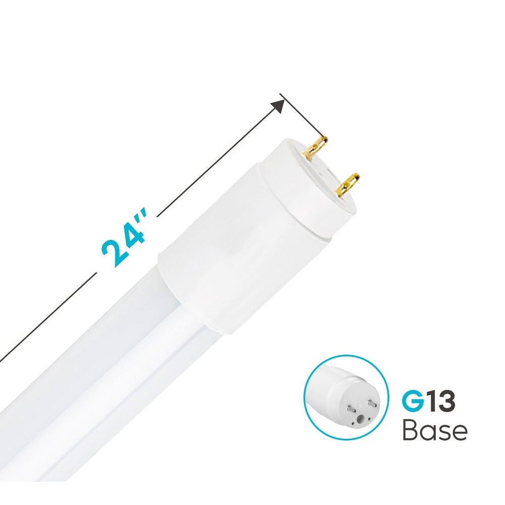 Luxrite 2FT LED Tube Light T8 11W=17W 3000K Soft White 1100lm Replacement Direct or Ballast Bypass ETL Listed 12 Pack - Mycitystee