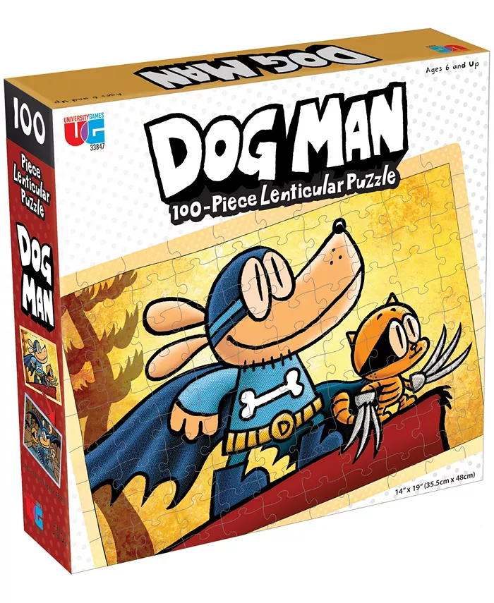 University Games Dog Man Adventures Lenticular Jigsaw Puzzle - 100 Piece - Mycitystee