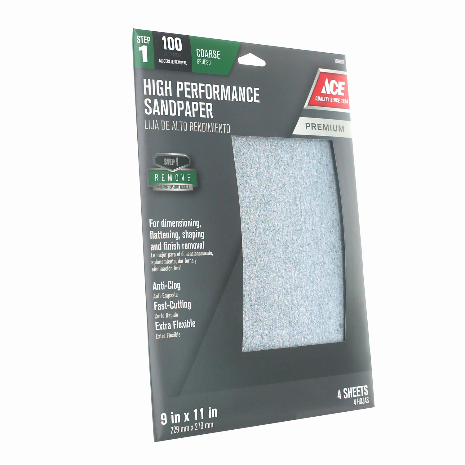 Ace 11 in. L X 9 in. W 100 Grit Aluminum Oxide Sandpaper 4 pk - Mycitystee