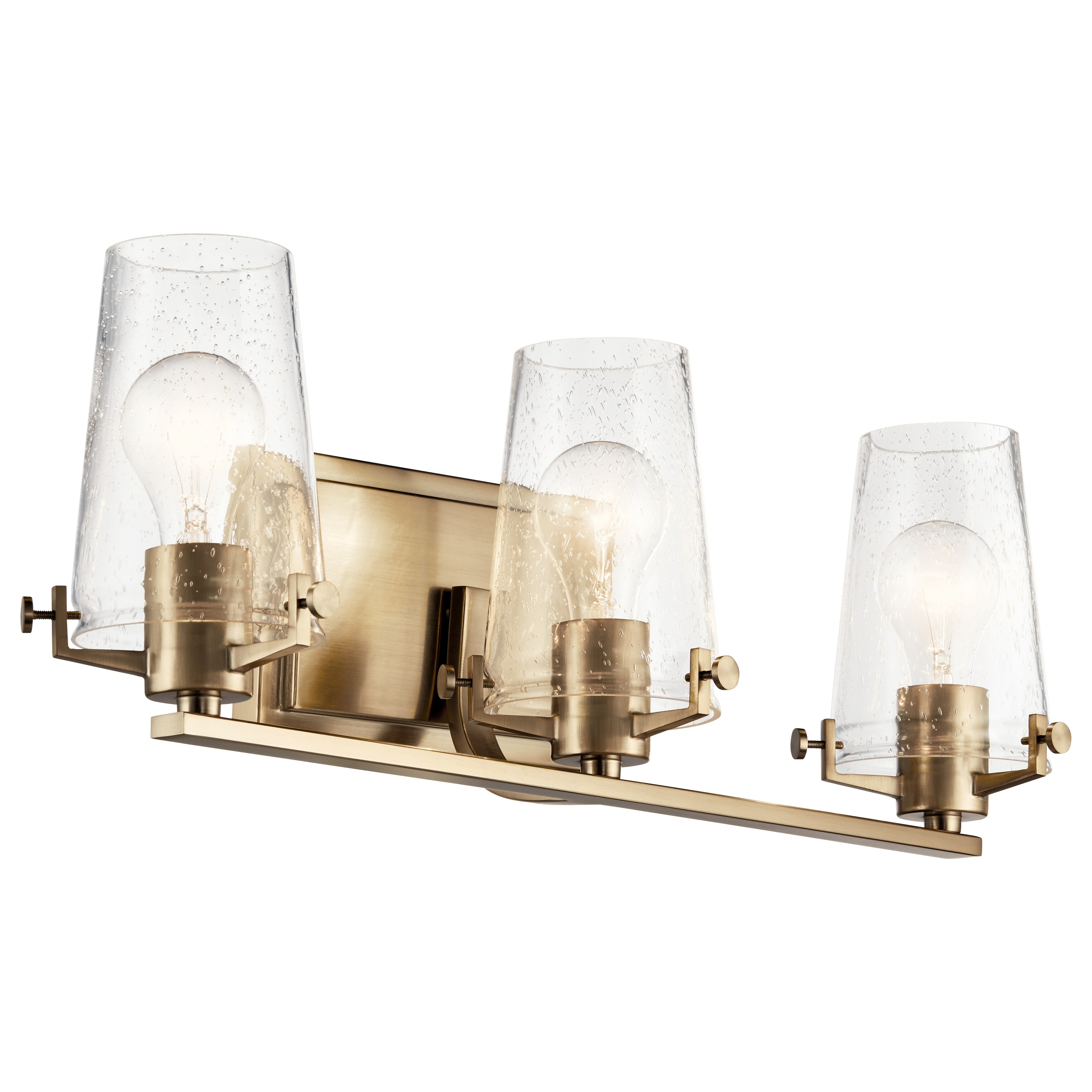 Kichler Lighting Alton 24 in. 3-Light Champagne Bronze Vanity Light with Clear Seeded Glass - Mycitystee