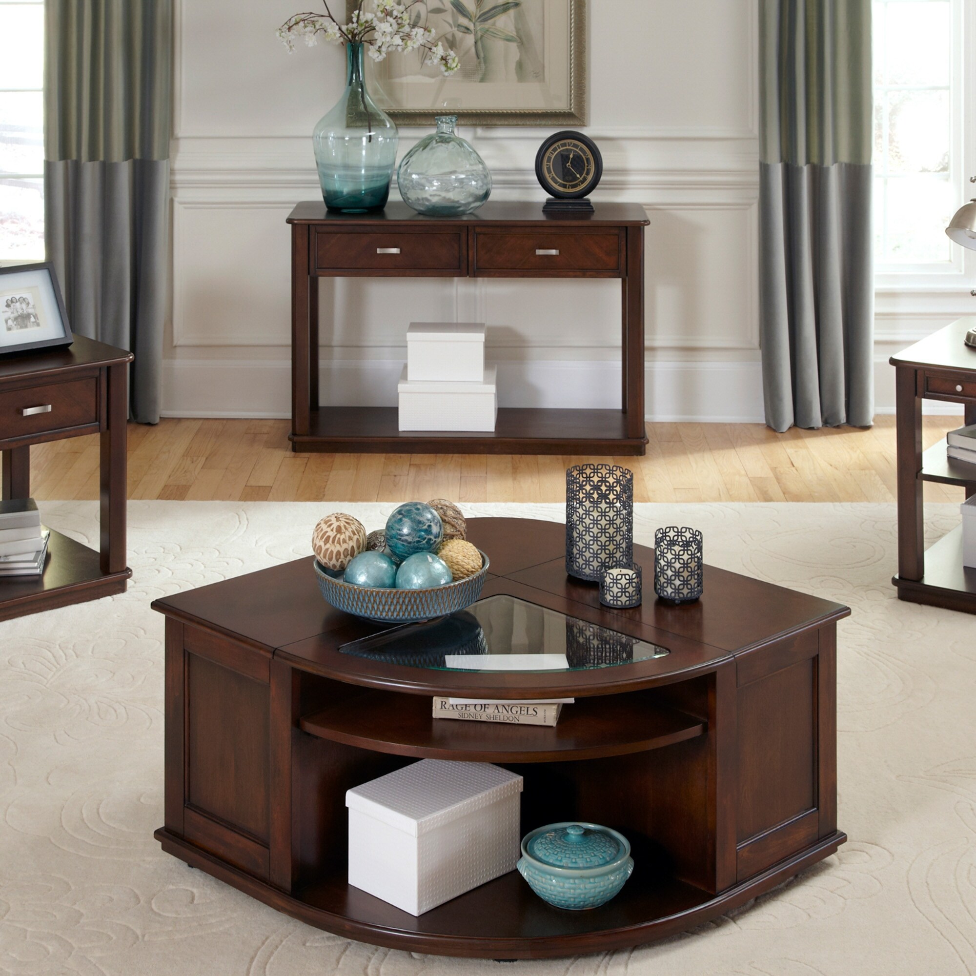 Wallace Dark Toffee Cocktail Table - Mycitystee