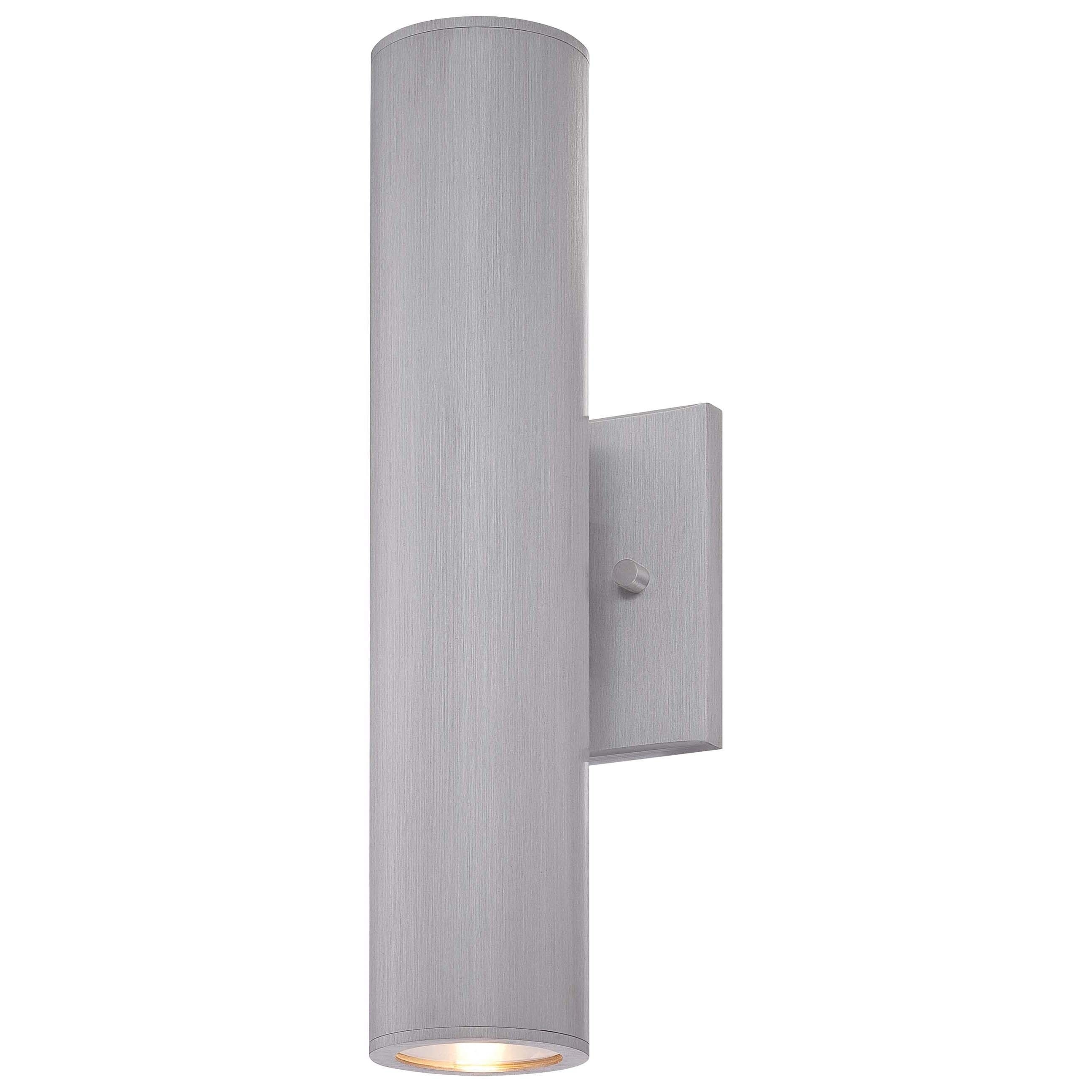 Skyline Brushed Aluminum 2 Light Outdoor Led Wall Mount By Minka Lavery - Mycitystee