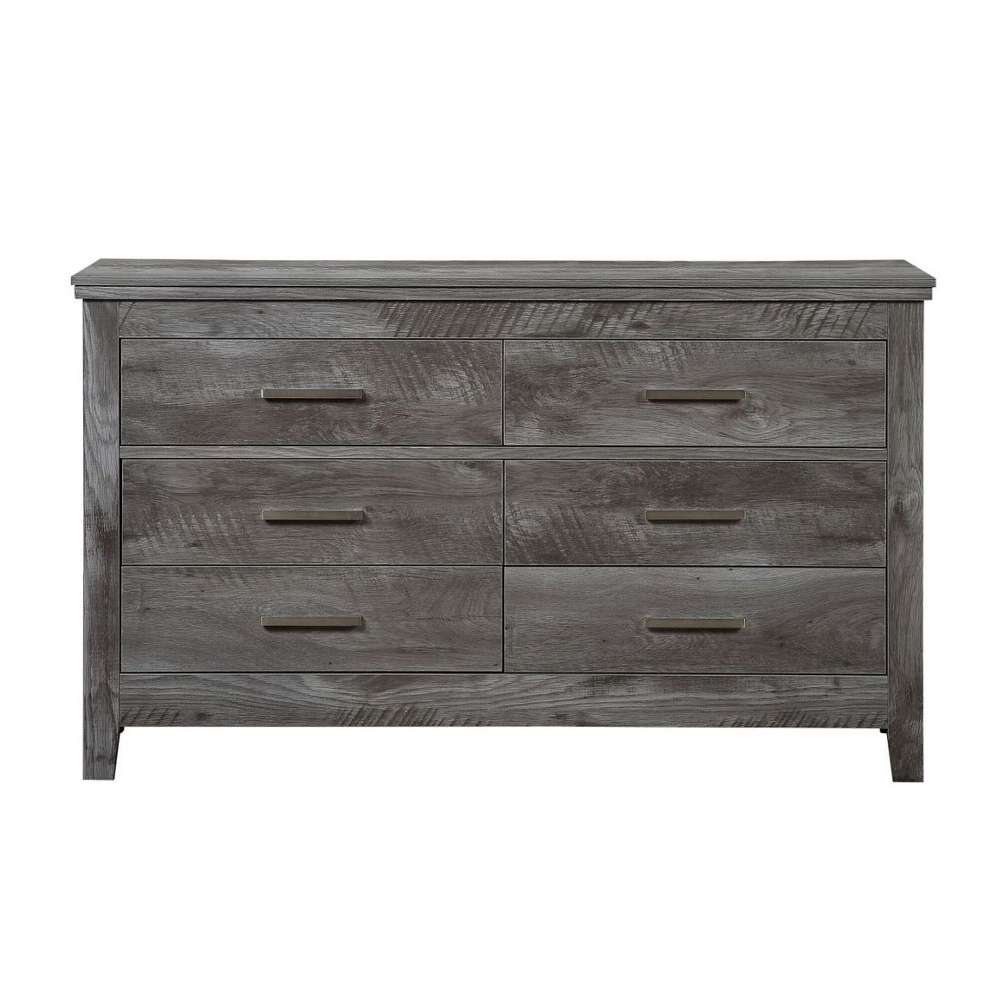 3 Tier 6 Drawers Dresser， Rustic Gray Oak - - 35374259 - Mycitystee