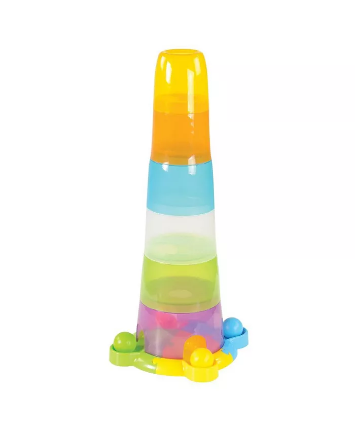 Edushape Toddler Stack and Ball Drop Transparent Ball Tower - Mycitystee
