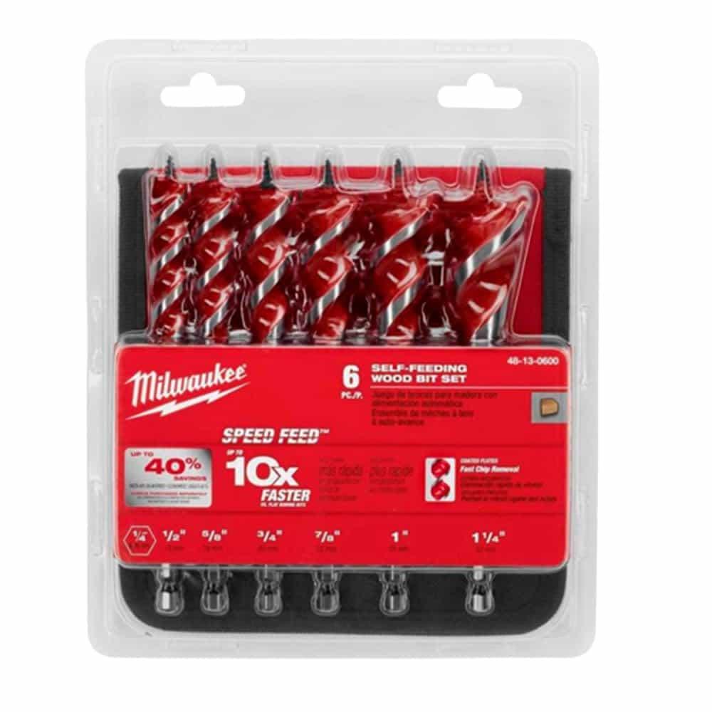 Milwaukee 6-1/2 in. SPEED FEED Wood Bit Set (6 Piece) 48-13-0600 from Milwaukee - Mycitystee