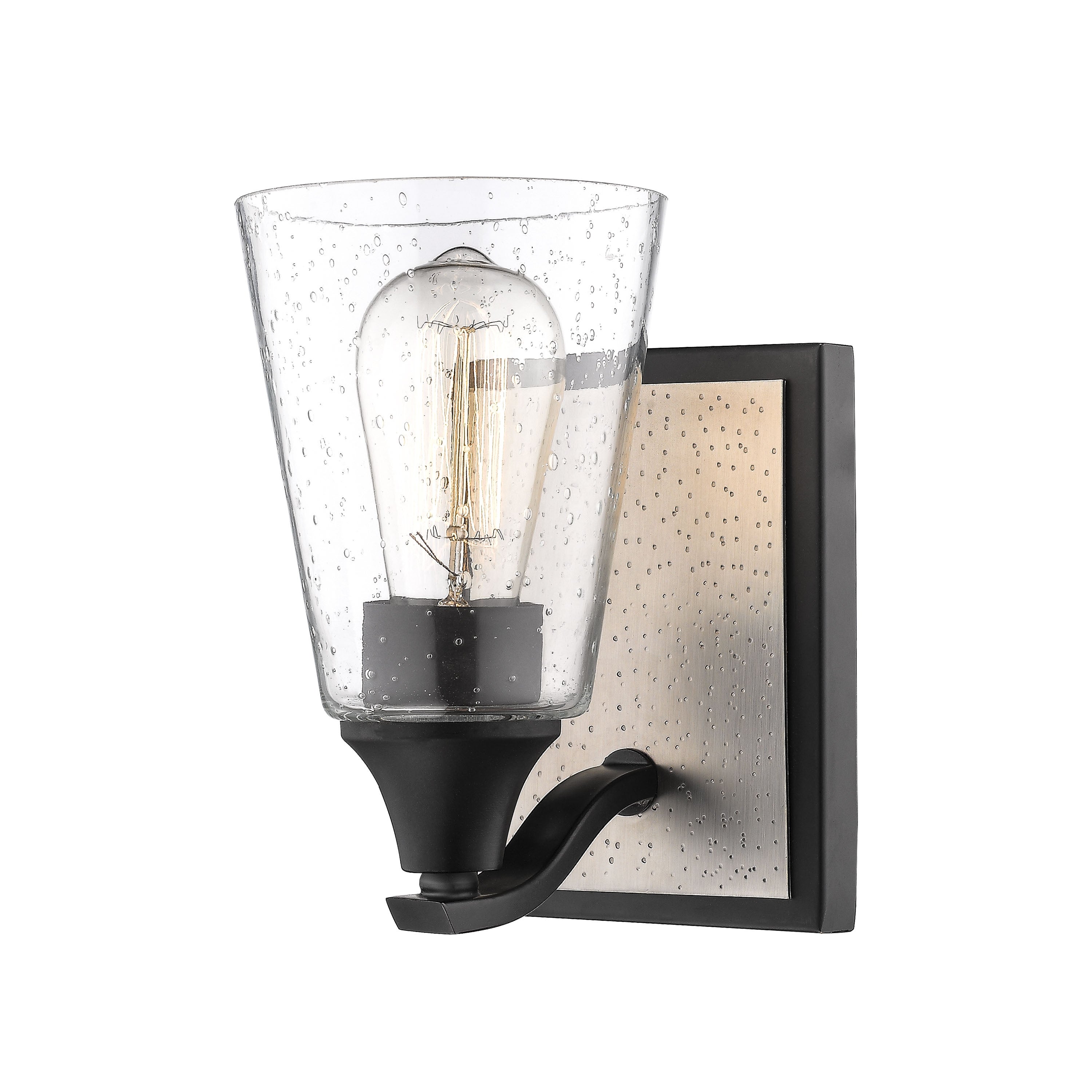 Millennium Lighting 1 Light Matte Black/Brushed Nickel Wall Sconce - Mycitystee