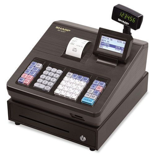 Sharp XE Series Electronic Cash Register， Thermal Printer， 2，500 Look-Ups， 25 Clerks， LCD Display， 17.6 lbs (XEA207) - Mycitystee