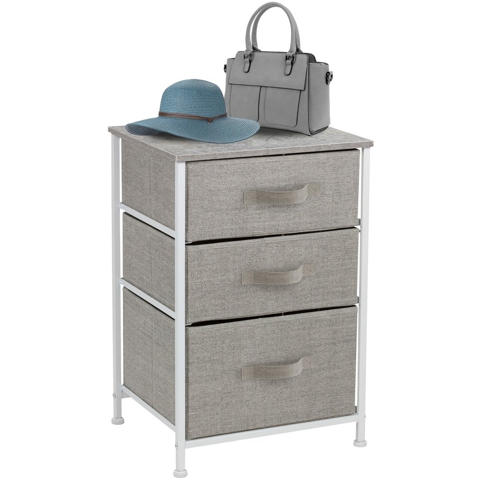 Nightstand 3-Drawer Shelf Storage Bedroom Furniture and End Table Chest - - 30821849 - Mycitystee