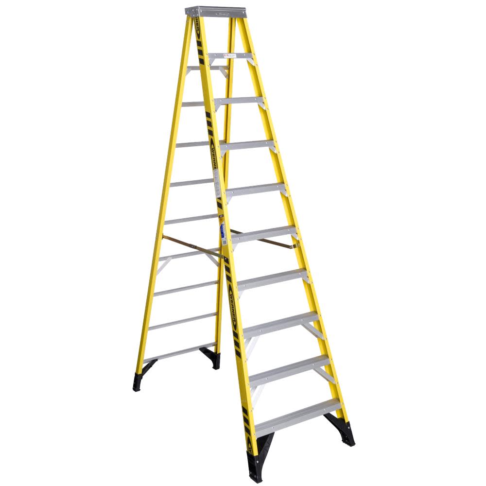 10ft Type IAA Fiberglass Step Ladder 7310 - Mycitystee