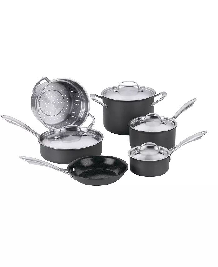 Cuisinart Green Gourmet Hard Anodized 10-Pc. Cookware Set - Mycitystee