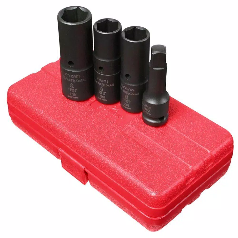 SUNEX TOOLS 1/2 in. Drive Wall Socket Set Flip (4-Piece) and#8211; XDC Depot - Mycitystee