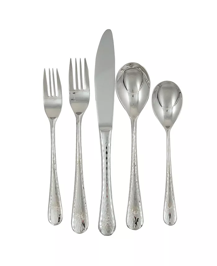 Ginkgo Shimmer Flatware 20 Piece Set， Service for 4 - Mycitystee