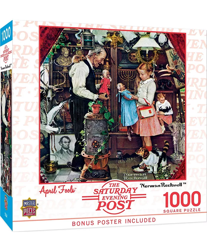 MasterPieces Puzzles Saturday Evening Post - April Fools 1000 Piece Puzzle - Mycitystee