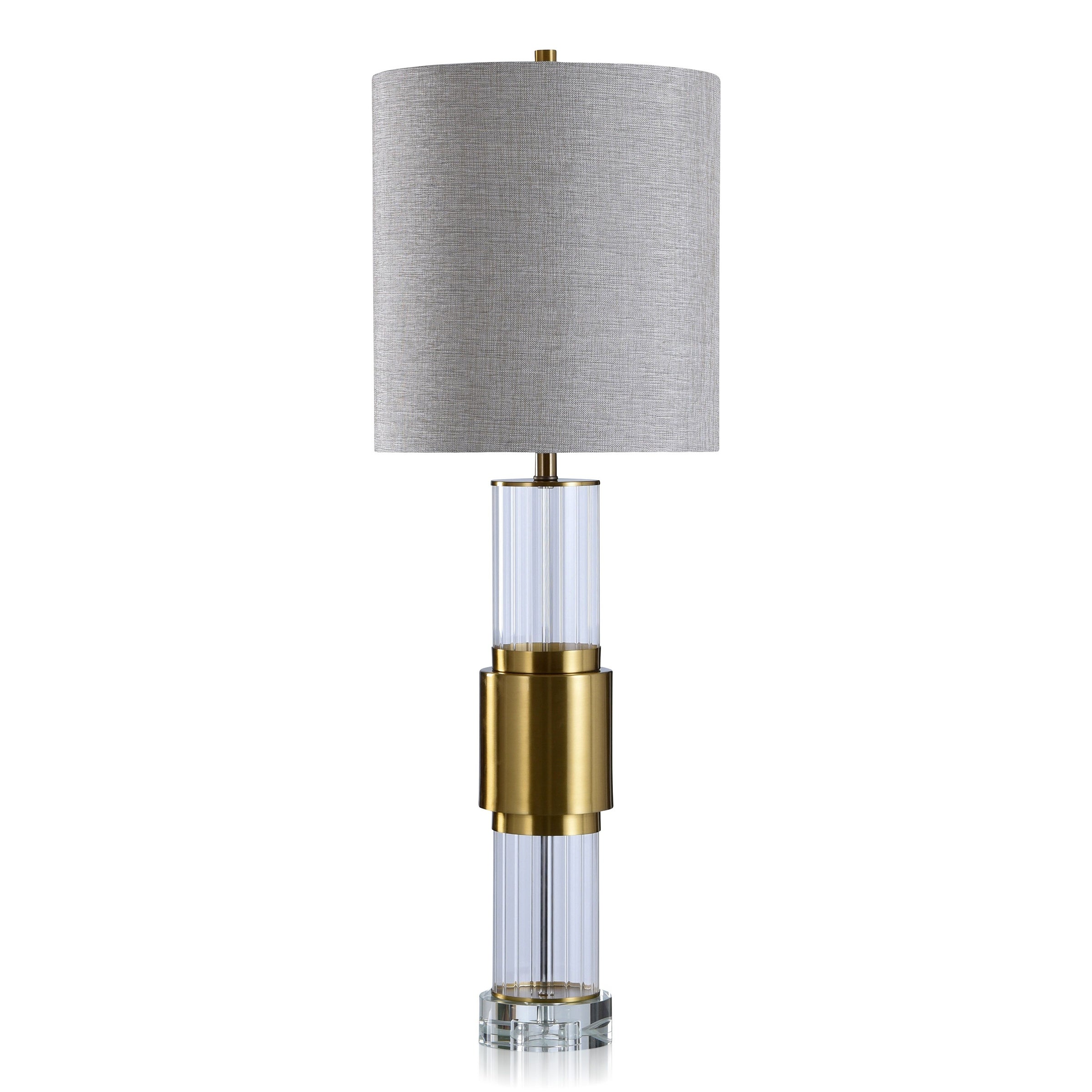 Whitlam Table Lamp - Brass Finish On Metal And Crystal Body - 15