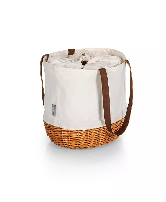 Picnic Time Coronado Canvas and Willow Basket Tote - Mycitystee