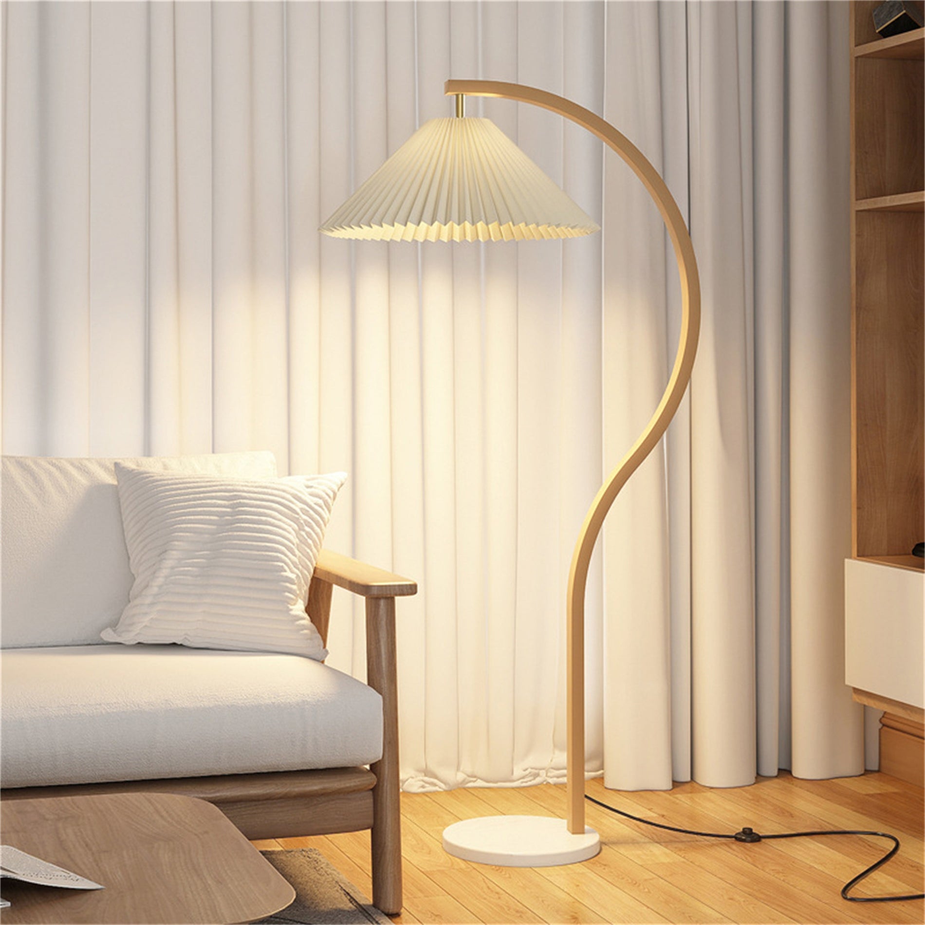 59.8 Inches Arched Floor Lamp for Bedrooms and Living Rooms - Mycitystee