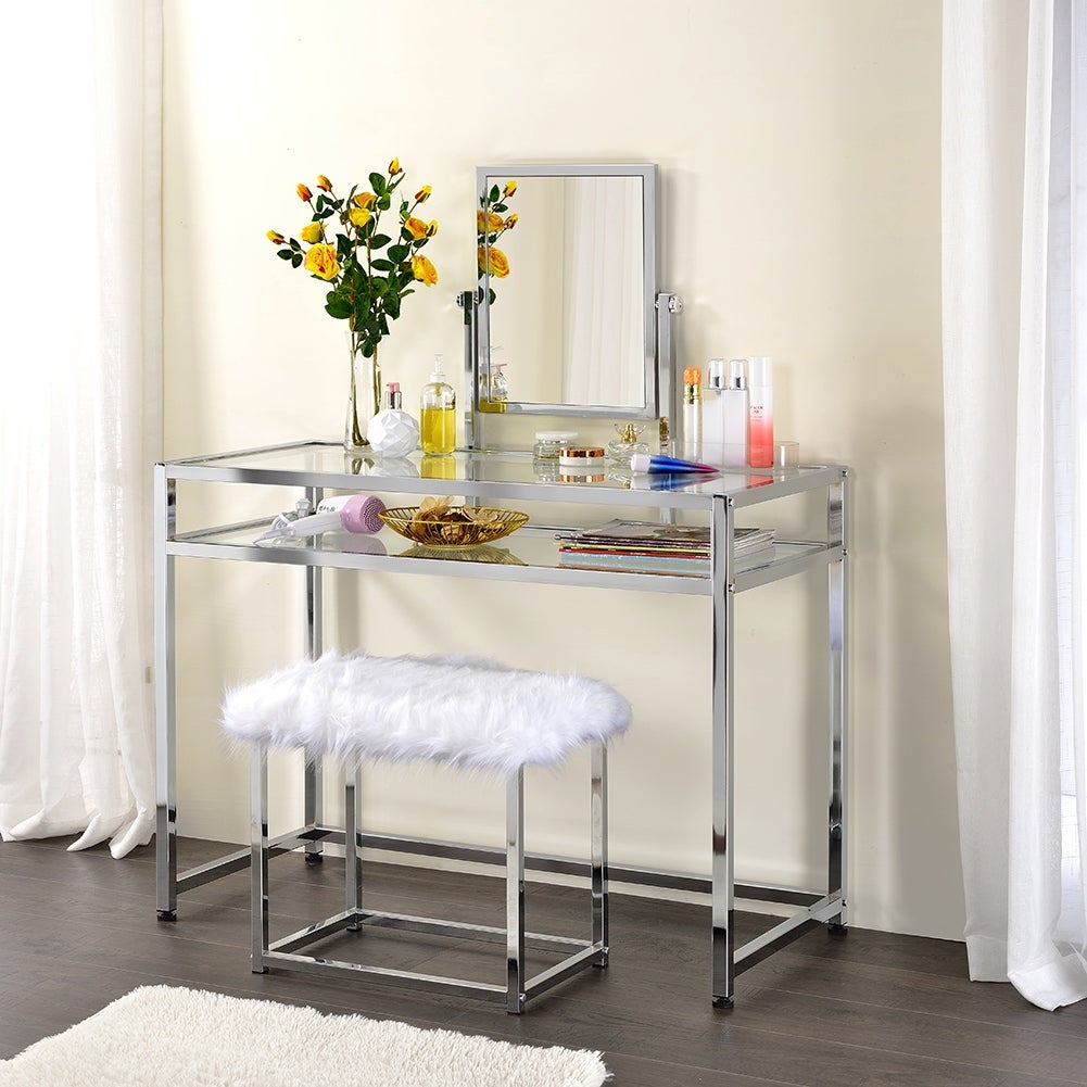 Vanity Set in Chrome Finish - - 35386258 - Mycitystee