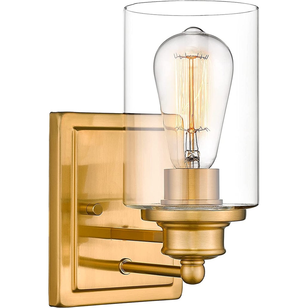 Bathroom Vanity Light，Wall Sconce Lamp Over Mirror with Clear Glass Shade - Mycitystee