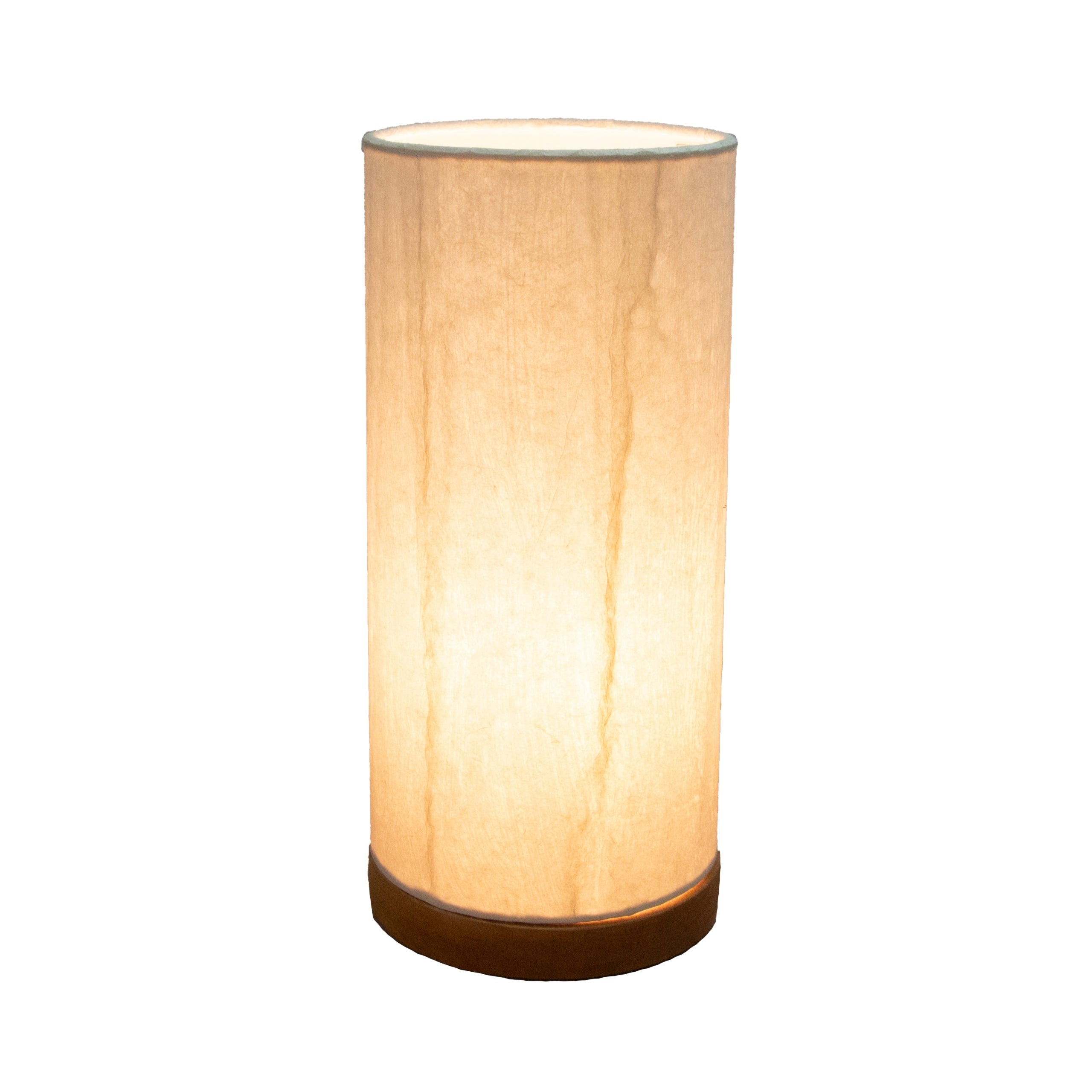 Handmade Paper Cylinder Glacier Table Lamp - 6 x 6 x 13 - Mycitystee
