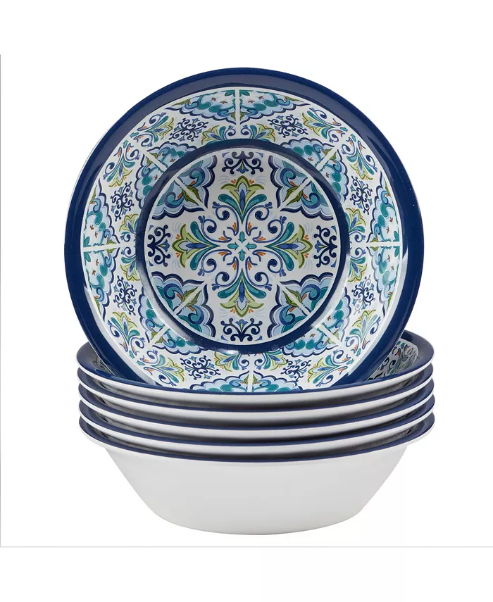 Certified International Certified Mosaic 6 Piece Melamine All Purpose Bowl - Mycitystee