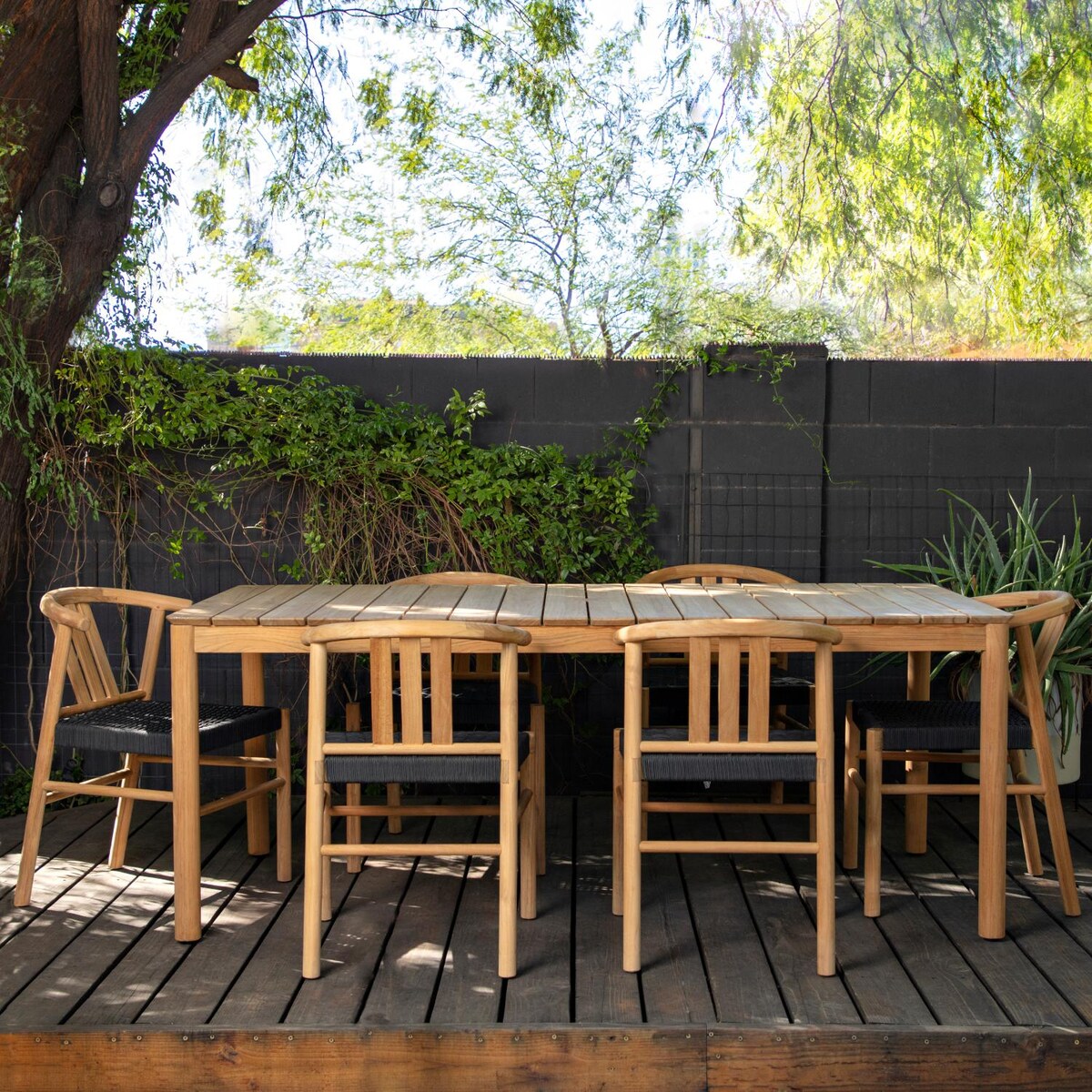Neighbor 7 Piece Teak Rectangular Dining Set - Mycitystee
