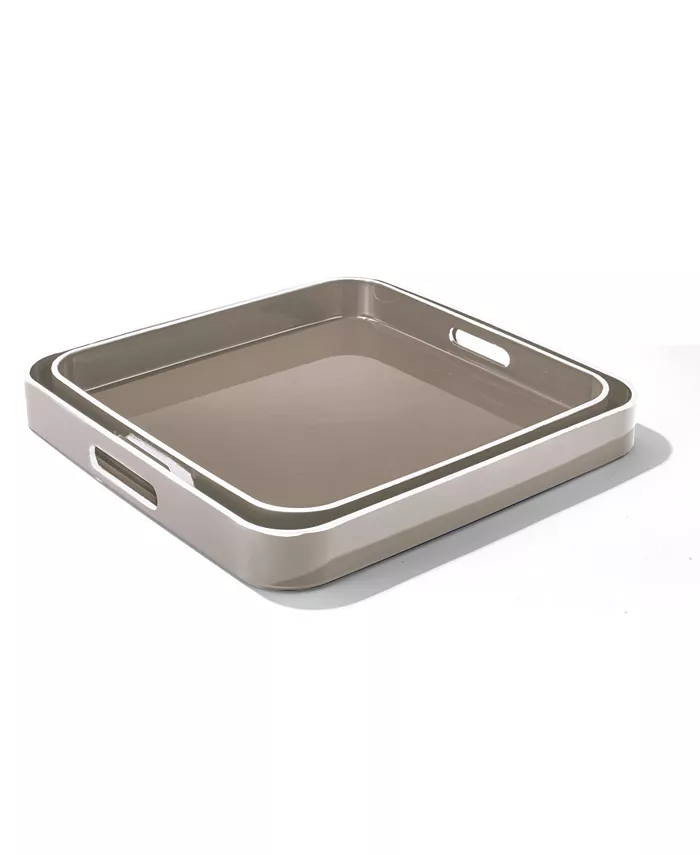 Trina Turk Dune Square Set of 2 Trays with Rim - Mycitystee