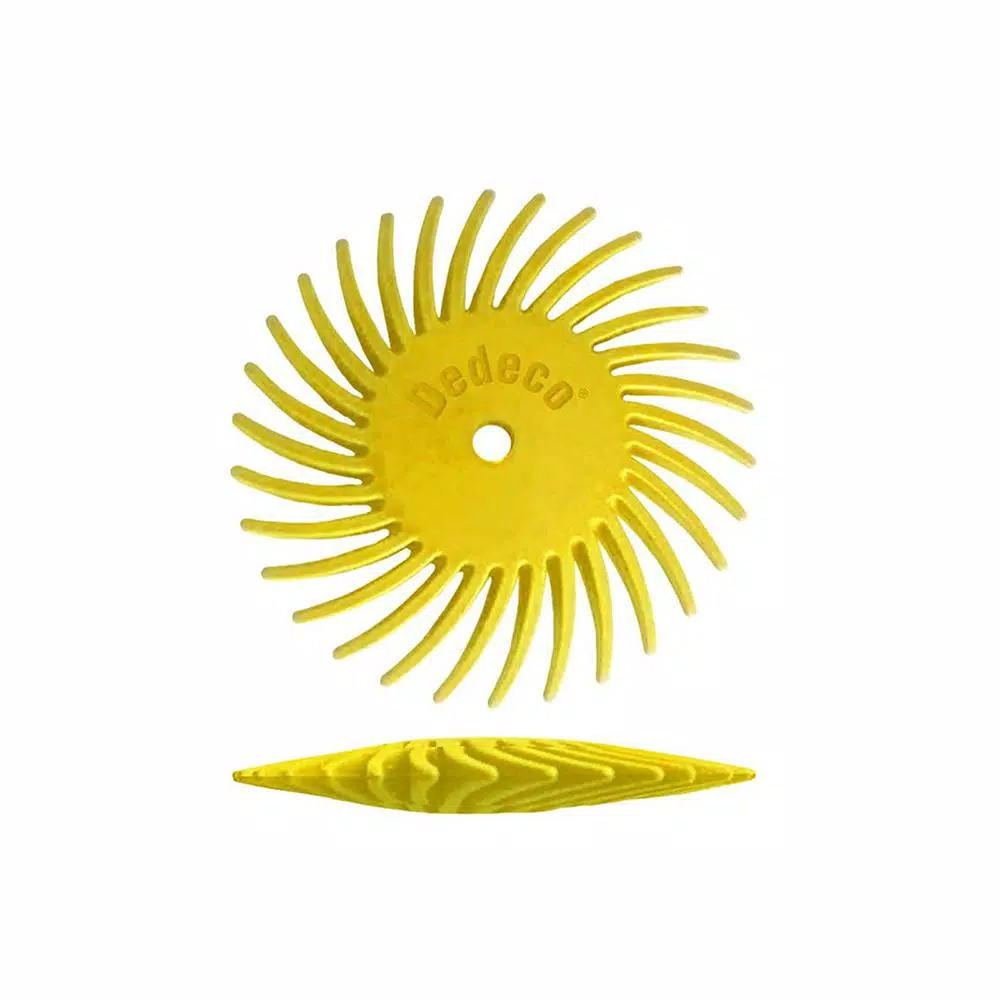 Dedeco Sunburst 7/8 in. Knife-Edge Radial Discs and#8211; 1/16 in. Coarse 80-Grit Arbor Rotary Cleaning Tool (48-Pack) and#8211; XDC Depot - Mycitystee