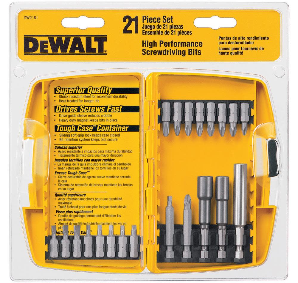 DEWALT 21 Piece Screw Driving Set with Tough Case DW2161 from DEWALT - Mycitystee