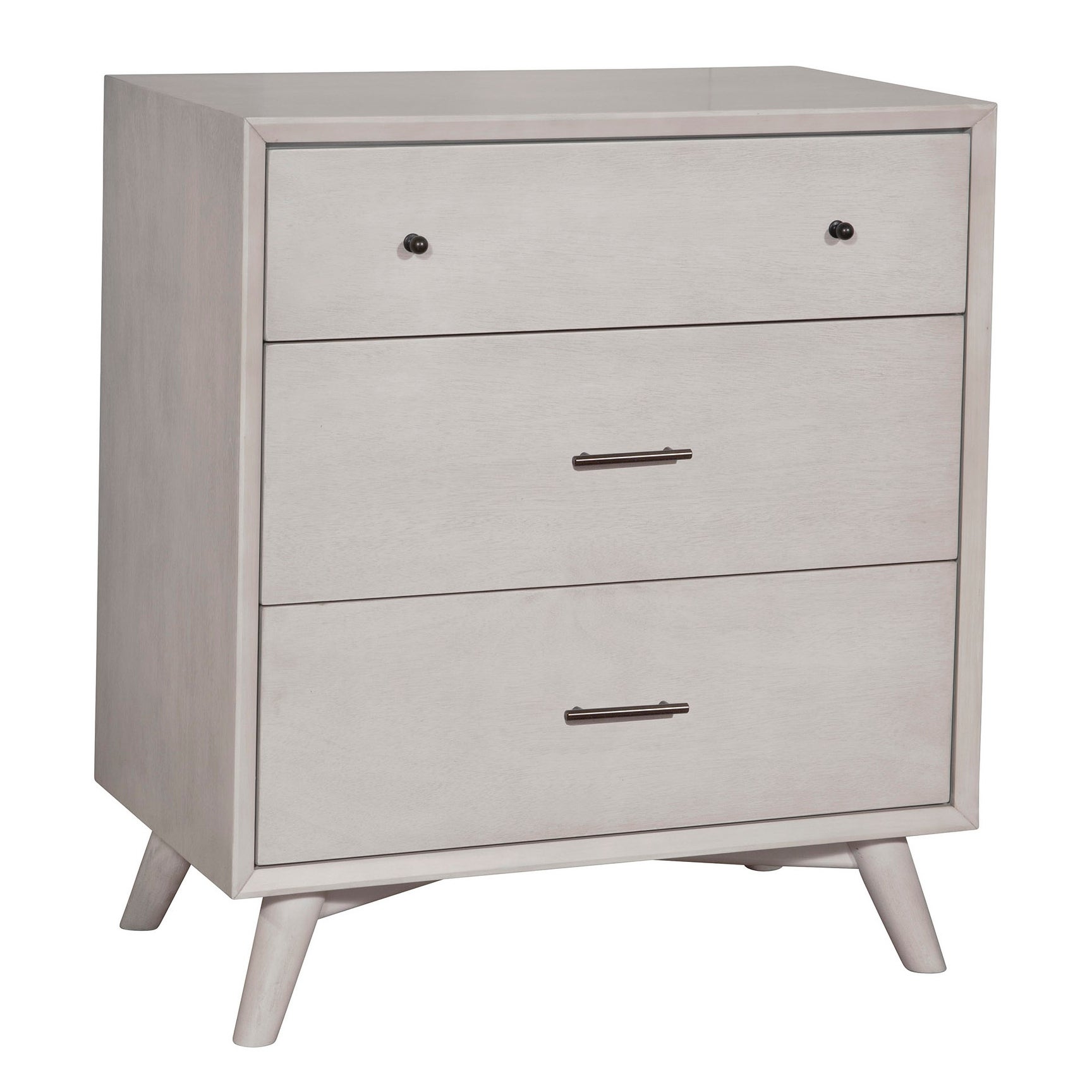 Alpine Furniture Flynn Mid Century Modern Wood 3 Drawer Accent Chest in Gray - - 31747198 - Mycitystee
