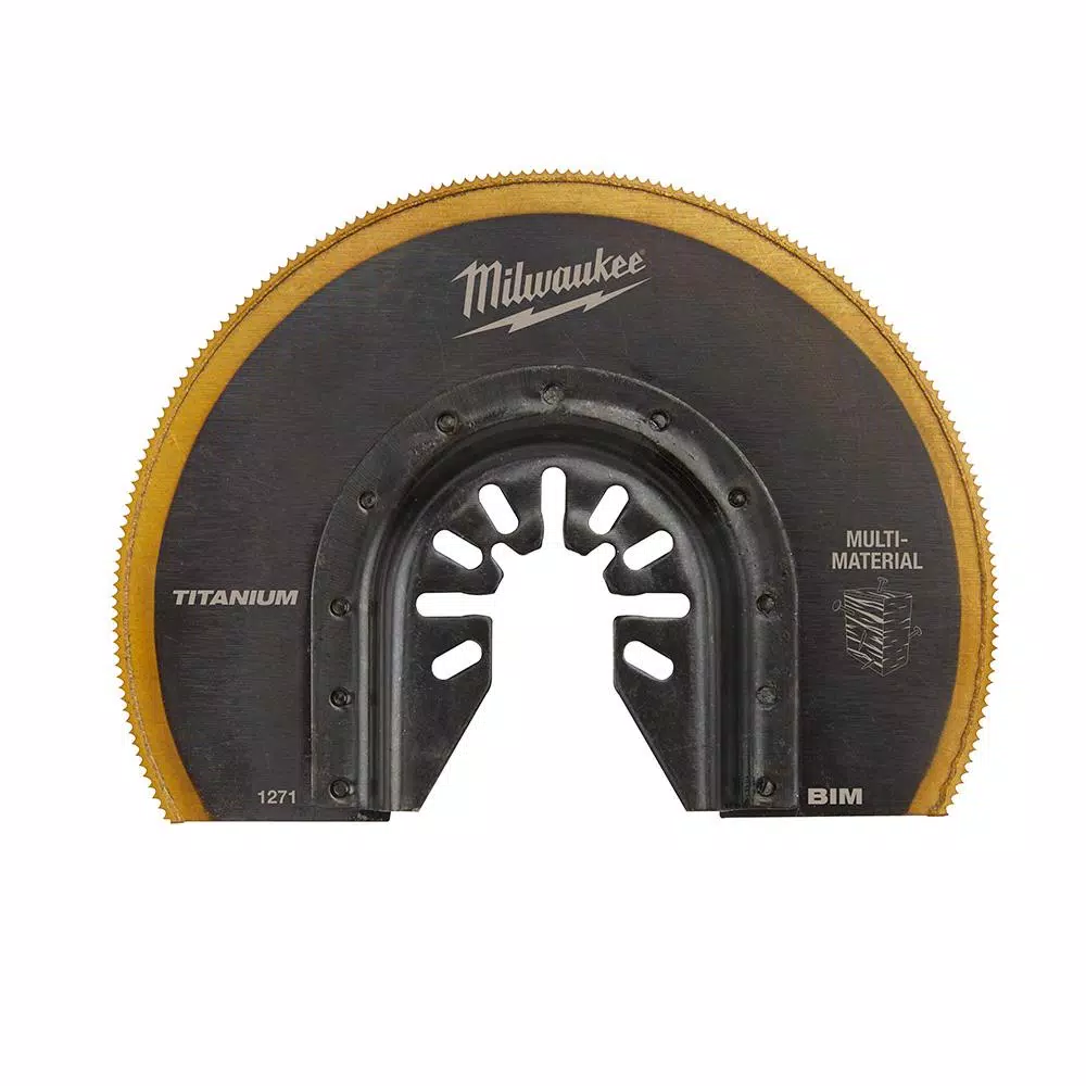 Milwaukee 3-1/2 in. Titanium Segmented Bi-Metal Universal Fit Oscillating Multi-Tool Blade (1-Pack) and#8211; XDC Depot - Mycitystee