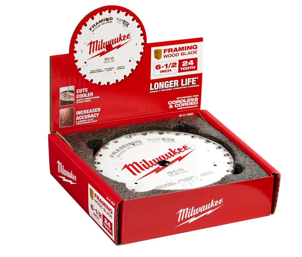 Milwaukee 6-1/2 in. 24T Framing Circular Saw Blade 48-41-0620 from Milwaukee - Mycitystee