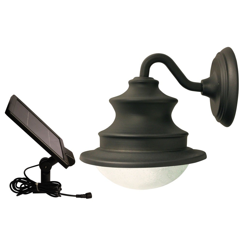Brown Wall Mount Solar Barn Light with 6 Bright-White LEDs - Mycitystee