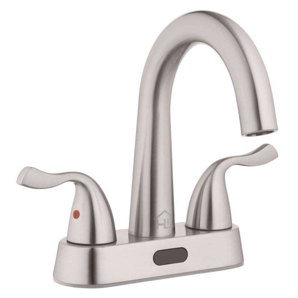 Homewerks Bathroom Sink Faucet Brushed Nickel 2 Handle - Mycitystee