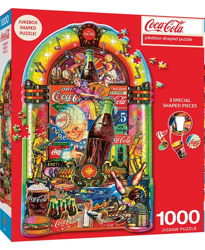 MasterPieces Puzzles Contours Shaped - Coke Jukebox 1000 Piece Jigsaw Puzzle - Mycitystee