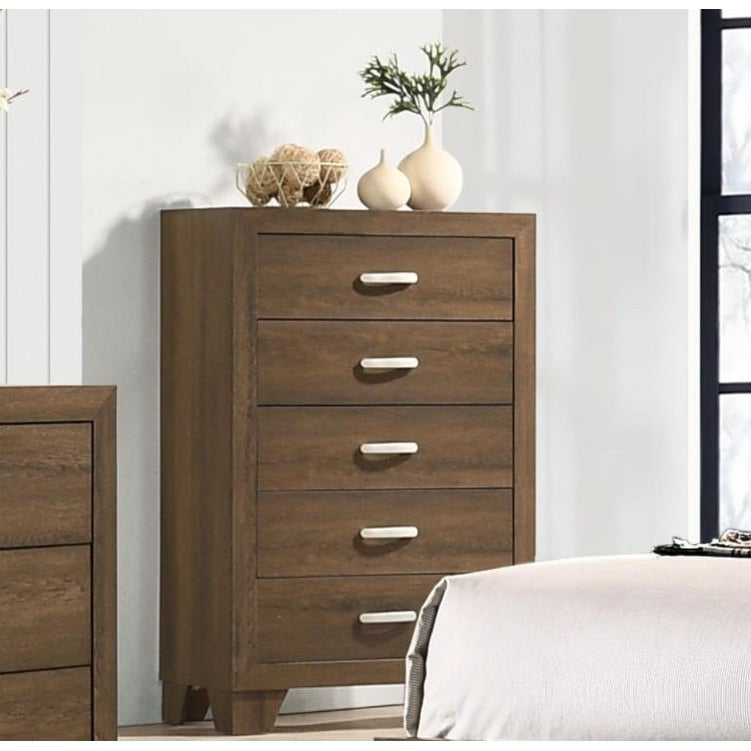 Modern Solid Wood Chest with 5 Drawers - - 37388178 - Mycitystee