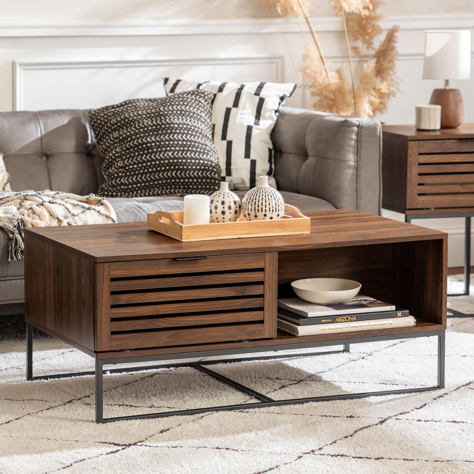 Middlebrook Hilla 42-inch Slat Door Coffee Table - Mycitystee