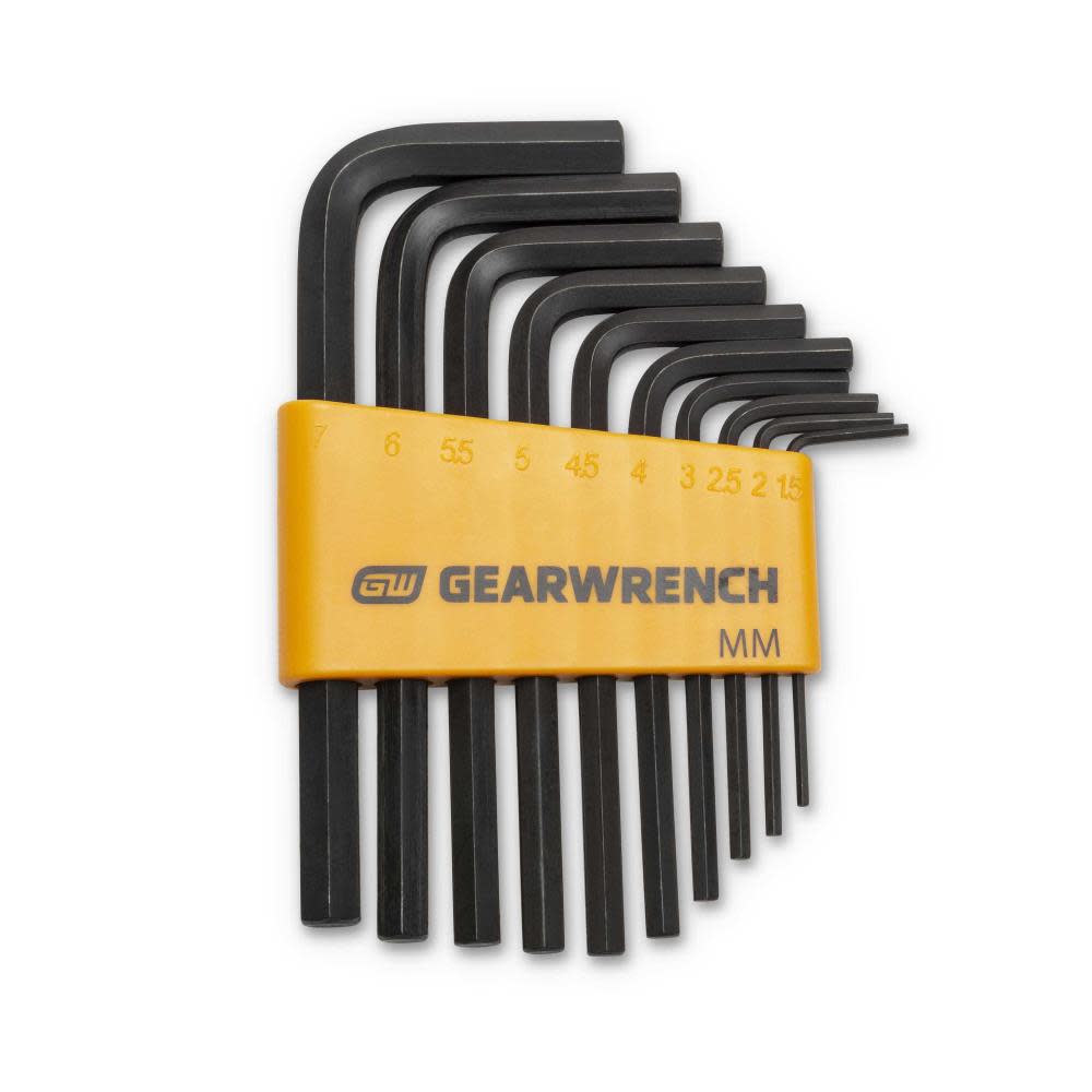 GEARWRENCH Metric Hex Key Set Short Arm 10pc 83501 from GEARWRENCH - Mycitystee