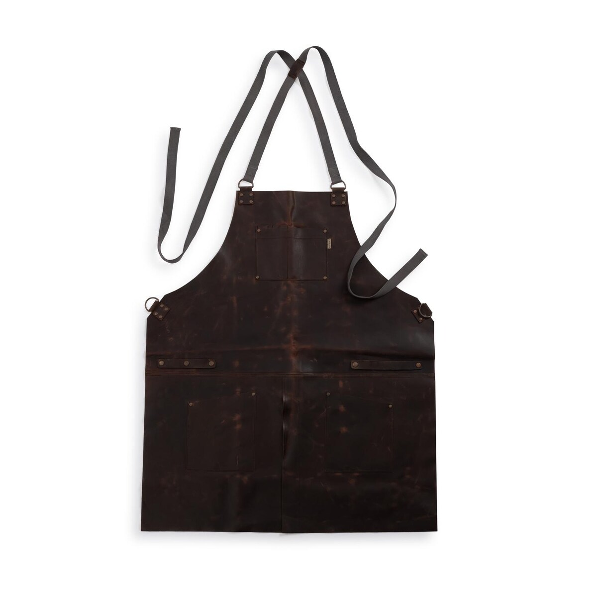 Tradesman Water Buffalo Waxed Saddle Leather BBQ Apron - Mycitystee