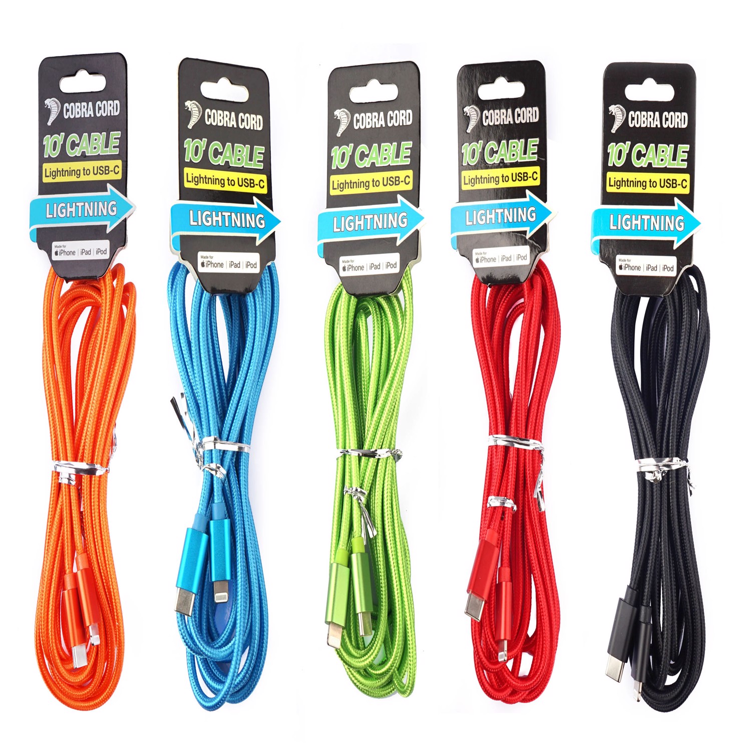 Diamond Visions Cobra Cord Lightning to USB Type C Cable 1 pk - Mycitystee