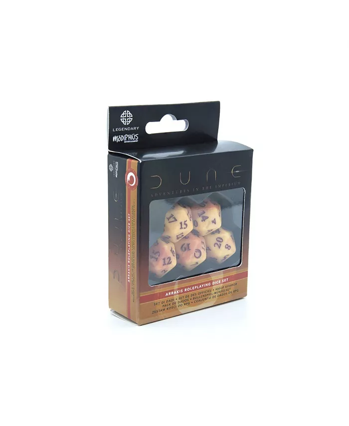 Modiphius Dune Roleplaying Game Dice Set Arrakis， 5 Pieces - Mycitystee